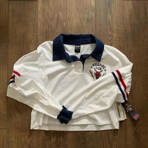 Stranger Things Long-Sleeve Cotton Rugby Graphic Polo Top, Juniors Medium